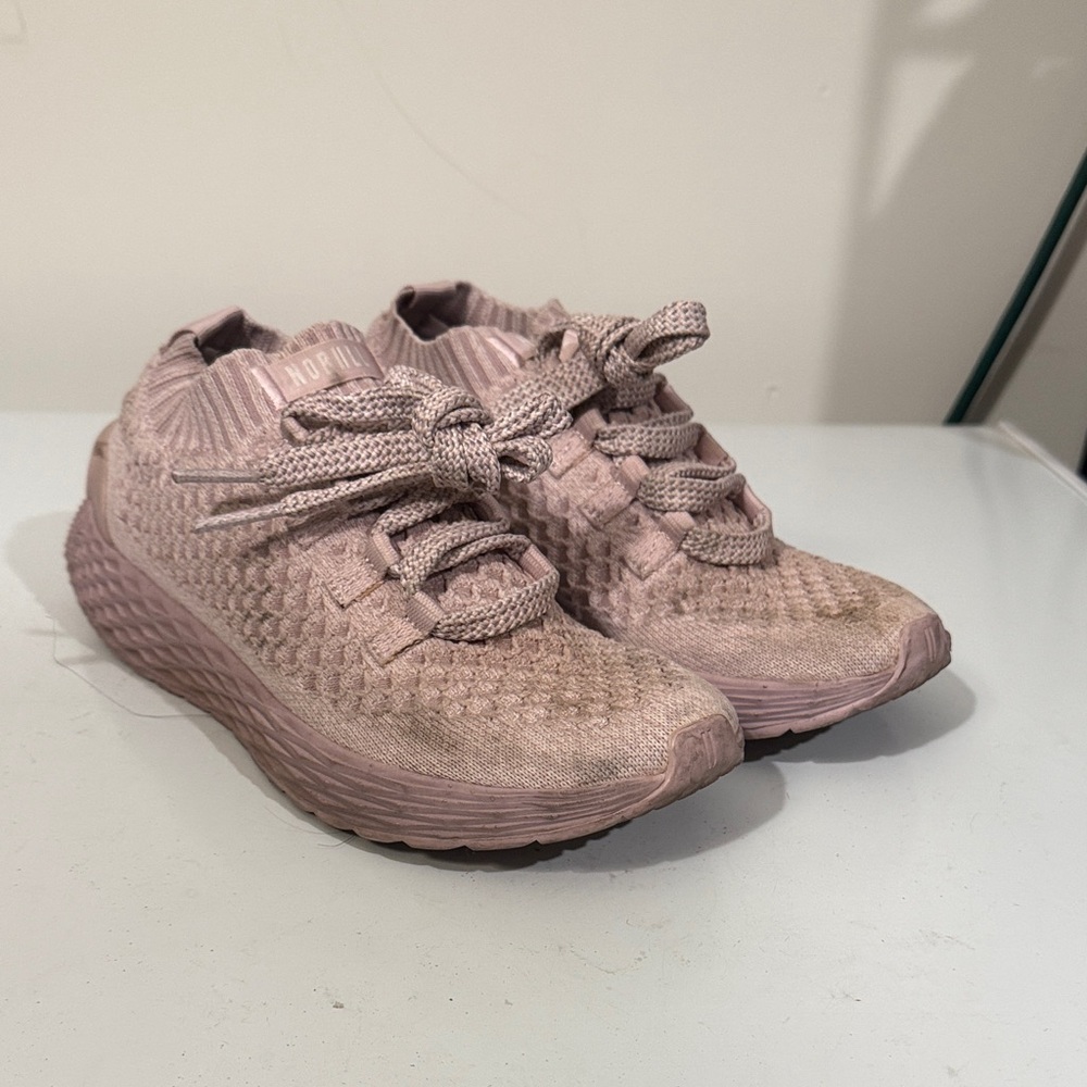NOBULL Women's Pink Knit Athletic Shoes